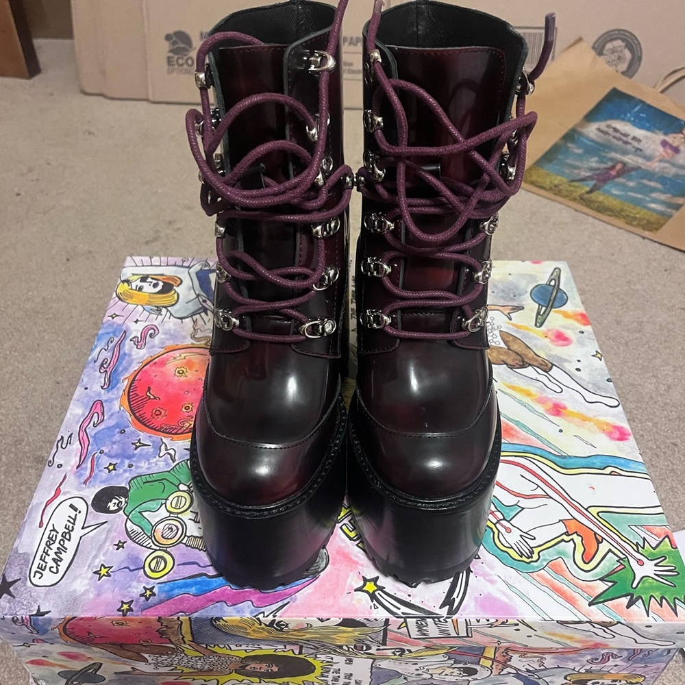 Jeffrey Campbell Fernrock platform heeled bootie